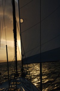 Sailing into the sunset