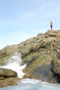 Craig checks out the view from the top