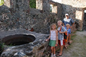 the giant cauldron where the sugar was boiled down to molasses