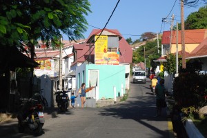 the center of this colorful little village