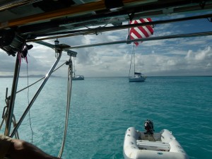 Patronus at anchor at Buck Island