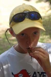 Bryson loves tamarind right off the tree.