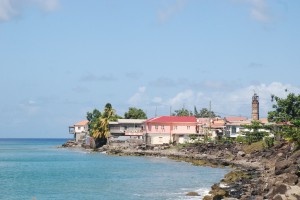 We drive through the west coast fishing town of Gouyave