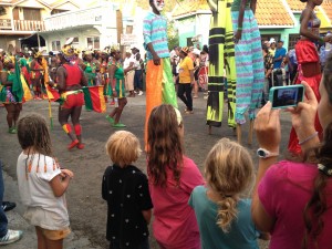 the kids enjoy the parade