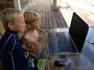 Skyping with Mrs. Meyers' and Ms. Joyce's classes back in NJ.