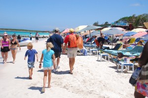 the busiest, most tourist-filled beach we have been to in a LONG time.