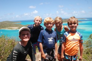 The kids did a great job hiking in the heat.