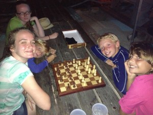 Playing chess at the Buccaneer