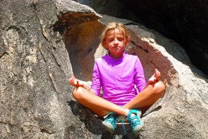 this kid will meditate anywhere!