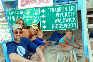 Lunch on the beach at a New Jersey restaurant!